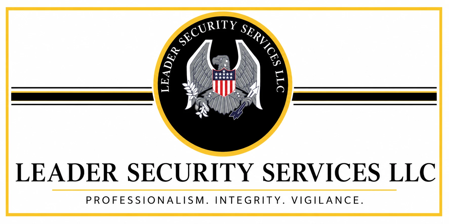 Leader Security Services LLC logo and motto